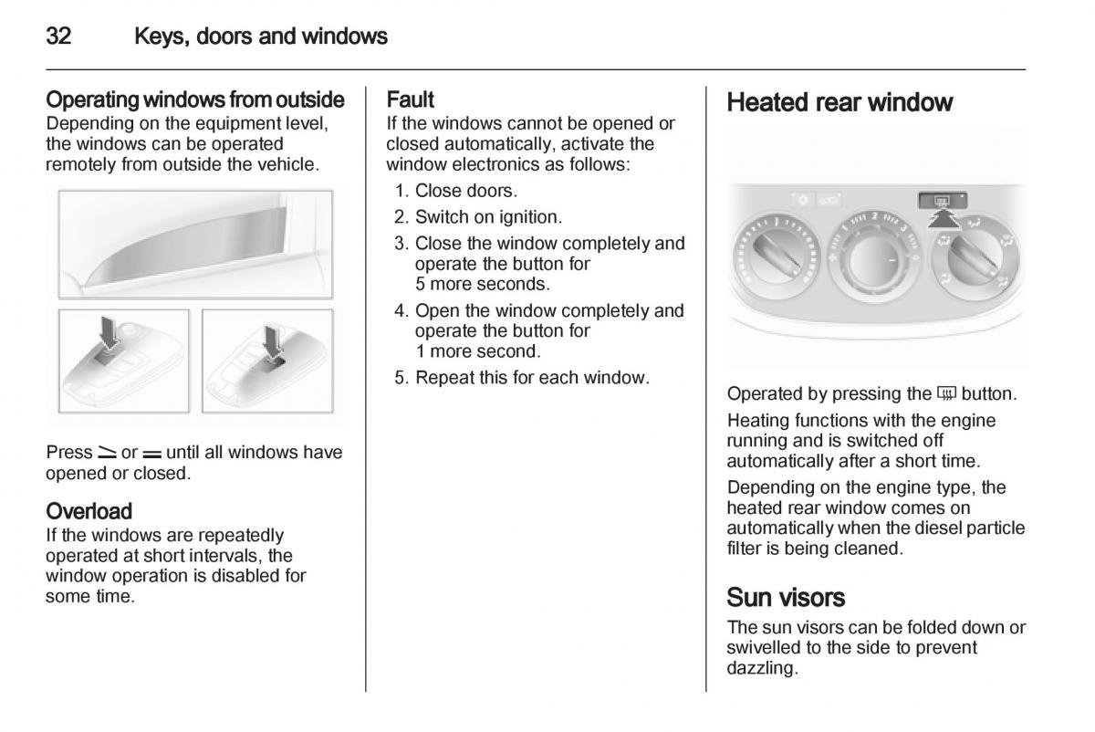 Opel Corsa D owners manual / page 34