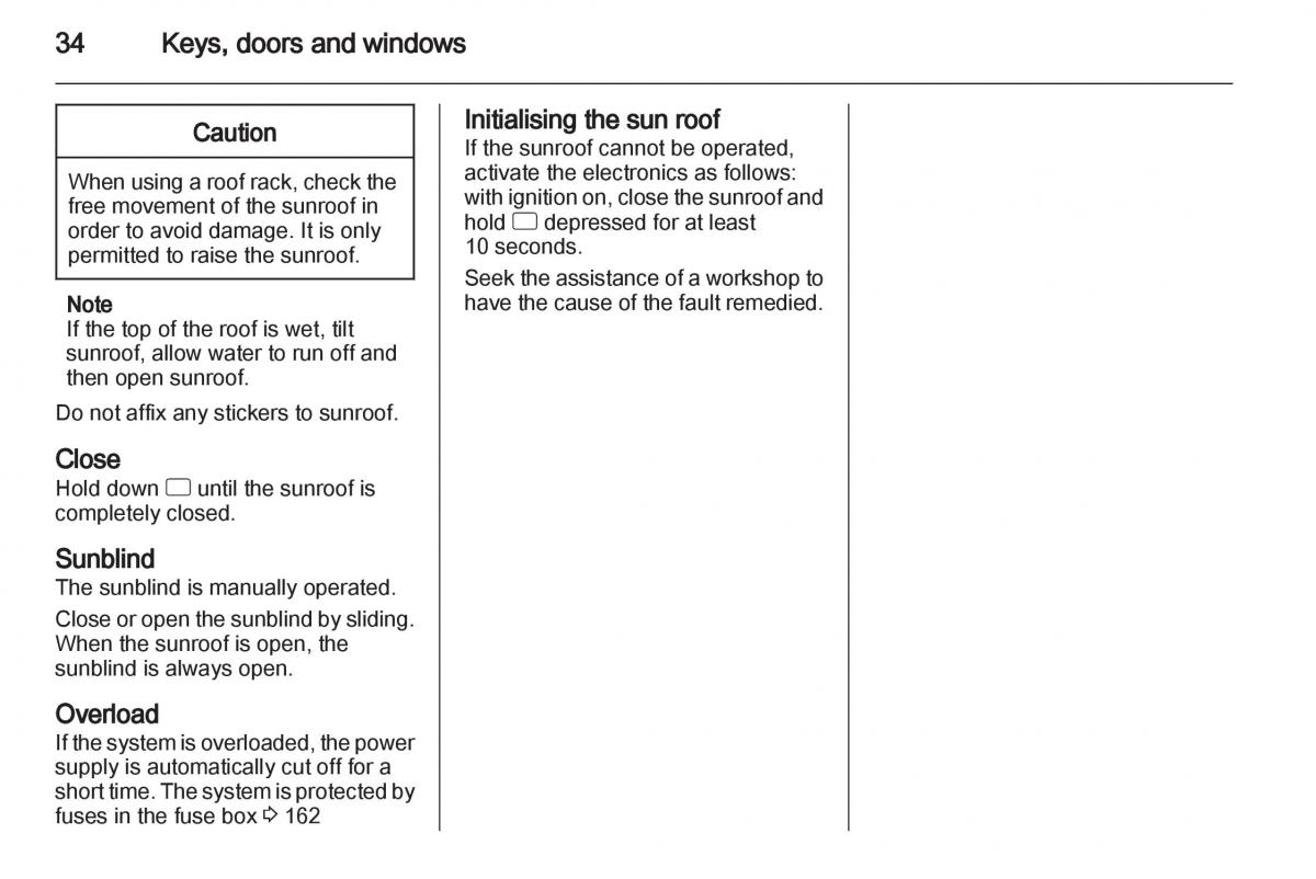 Opel Corsa D owners manual / page 36