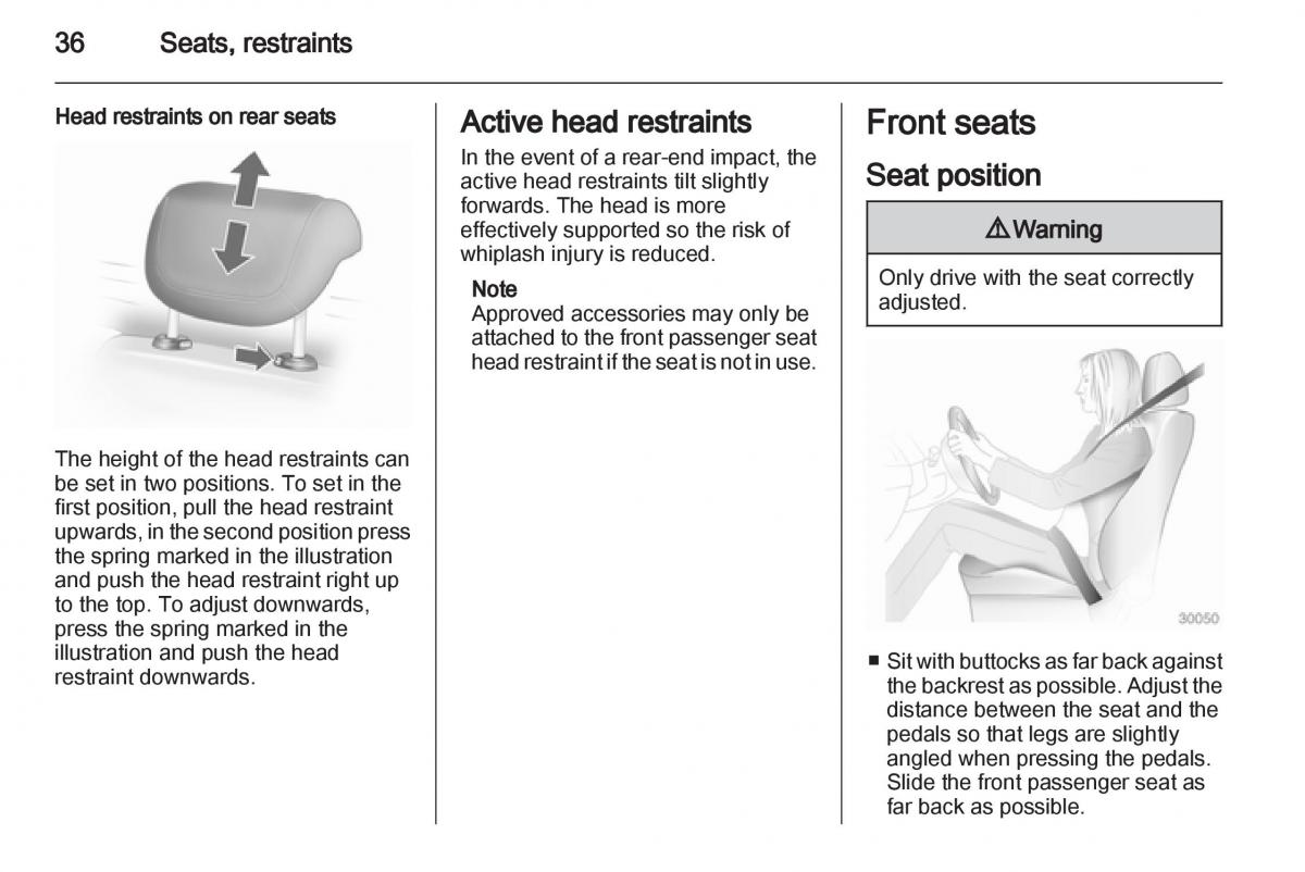 Opel Corsa D owners manual / page 38