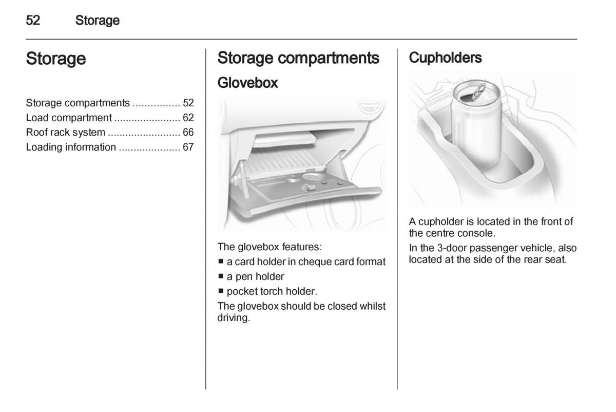 Opel Corsa D owners manual / page 54