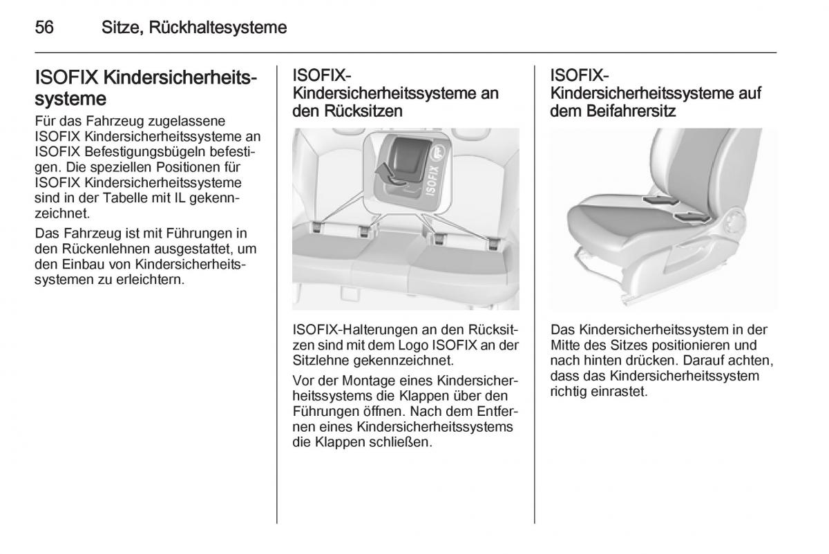 Opel Corsa E Handbuch / page 58