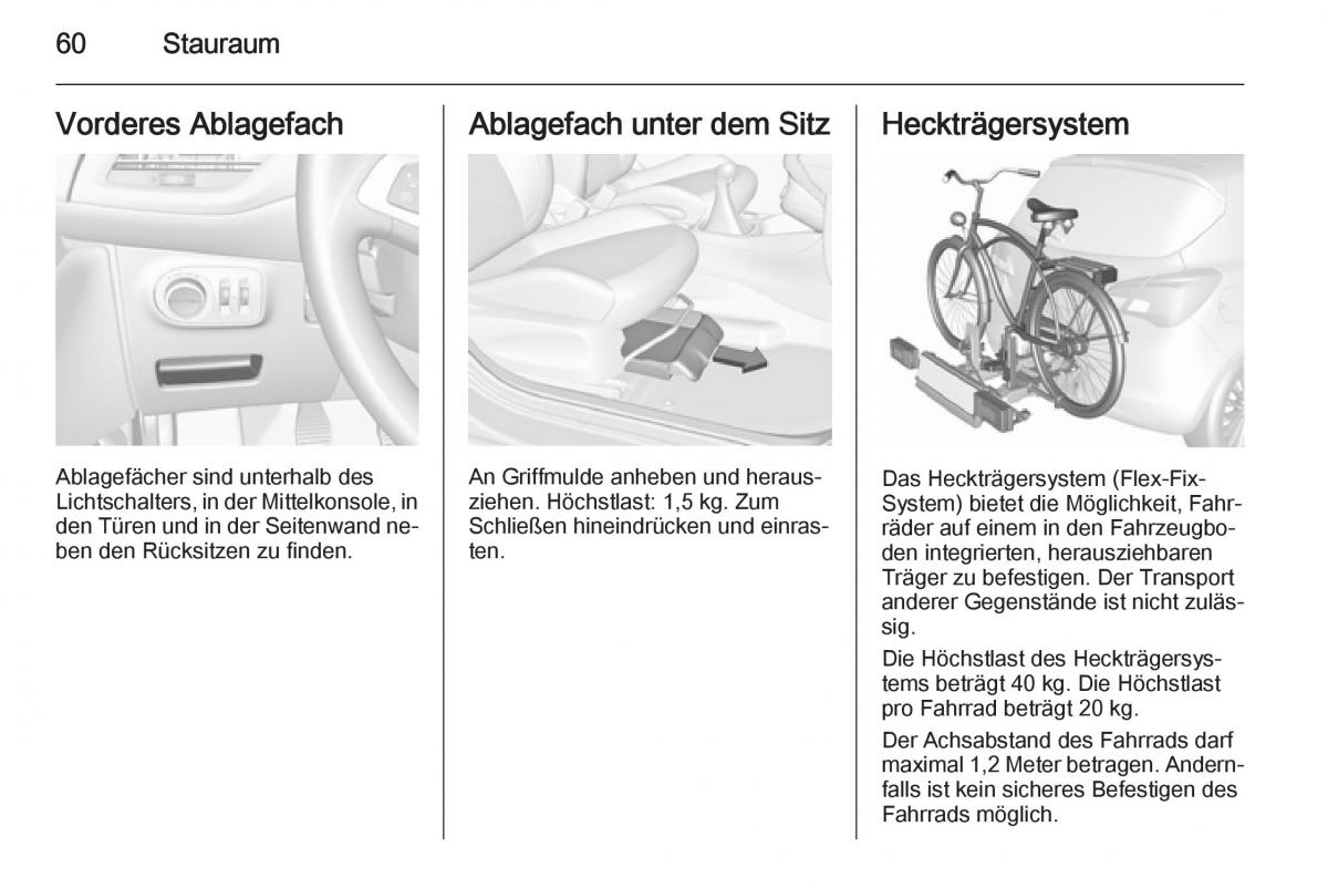 Opel Corsa E Handbuch / page 62