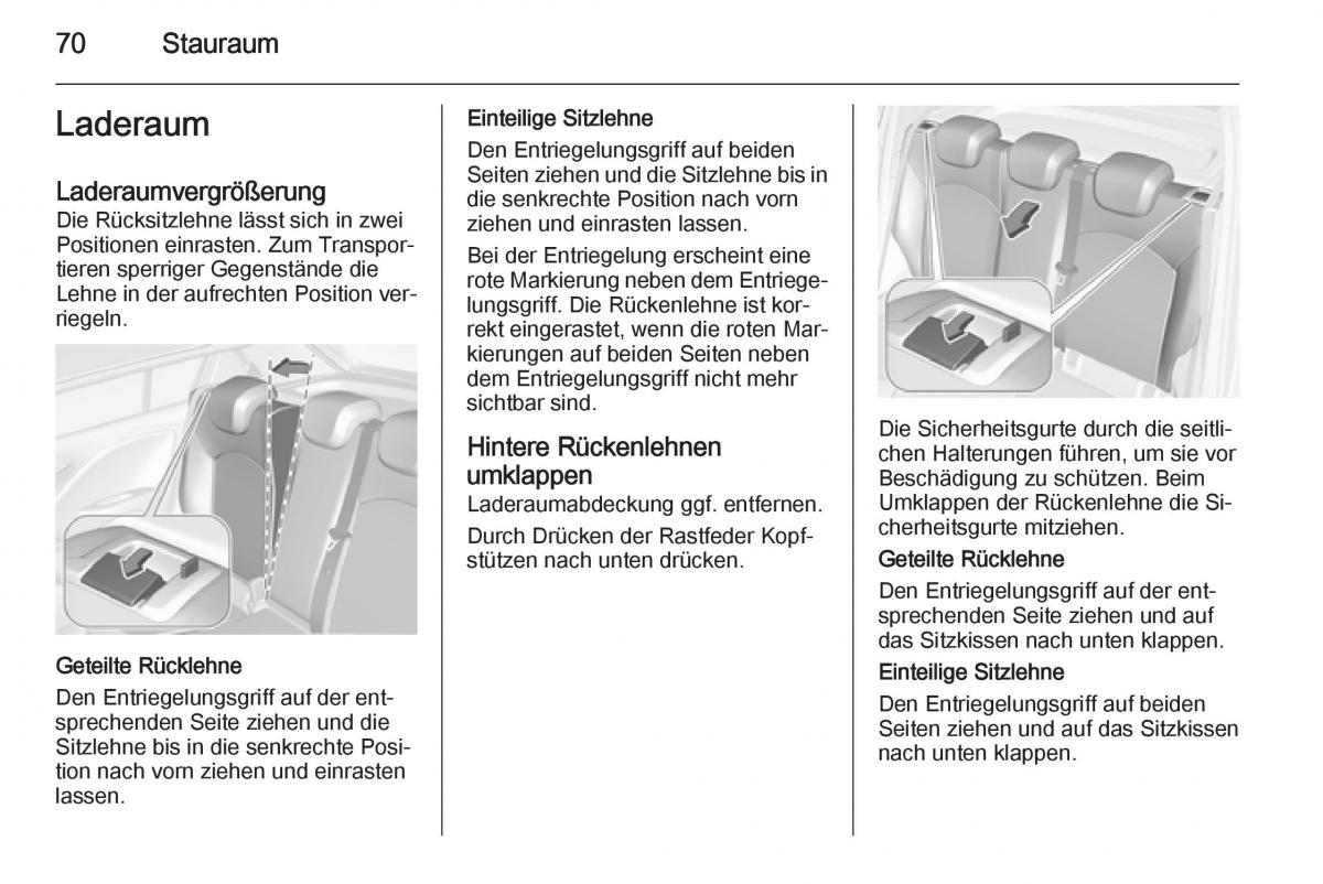 Opel Corsa E Handbuch / page 72