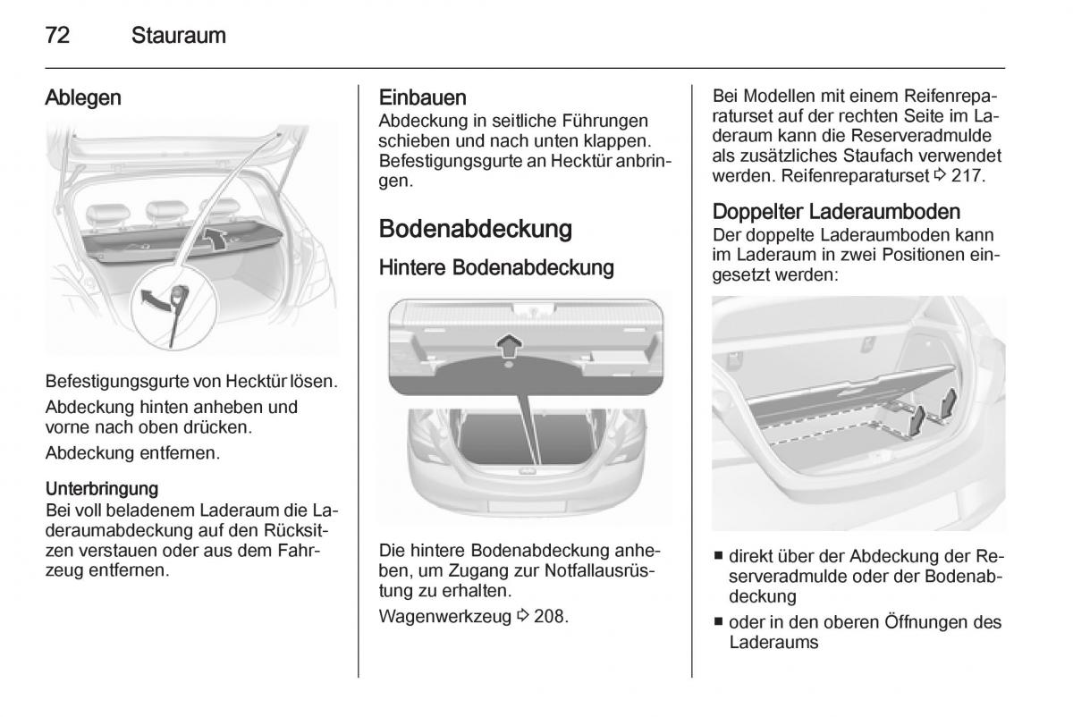 Opel Corsa E Handbuch / page 74