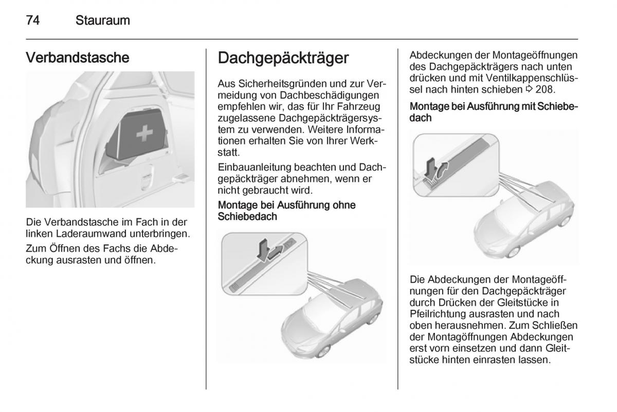 Opel Corsa E Handbuch / page 76