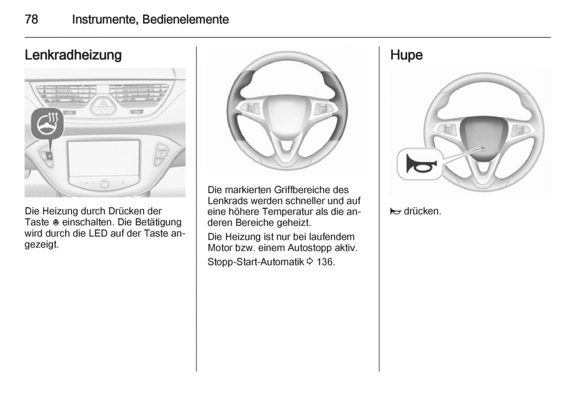 Opel Corsa E Handbuch / page 80