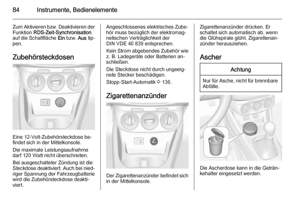 Opel Corsa E Handbuch / page 86