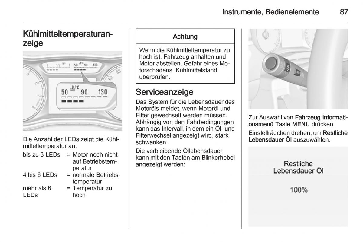 Opel Corsa E Handbuch / page 89