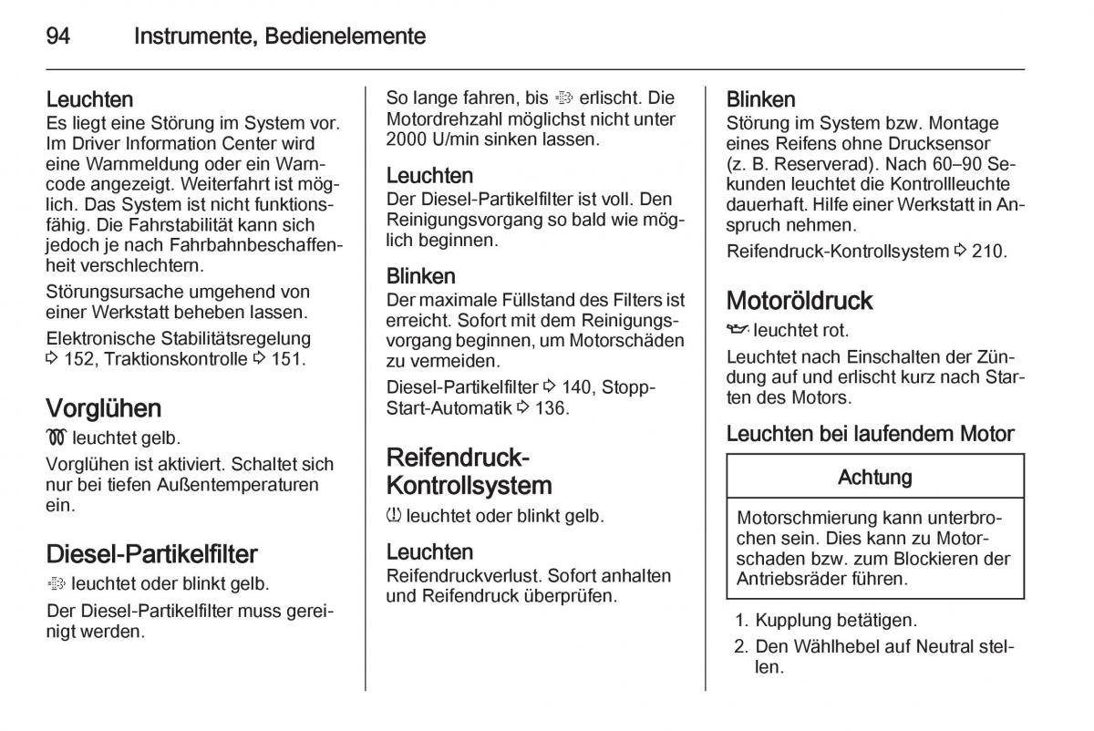 Opel Corsa E Handbuch / page 96