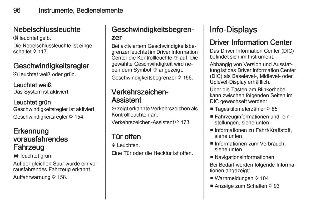 Opel Corsa E Handbuch / page 98