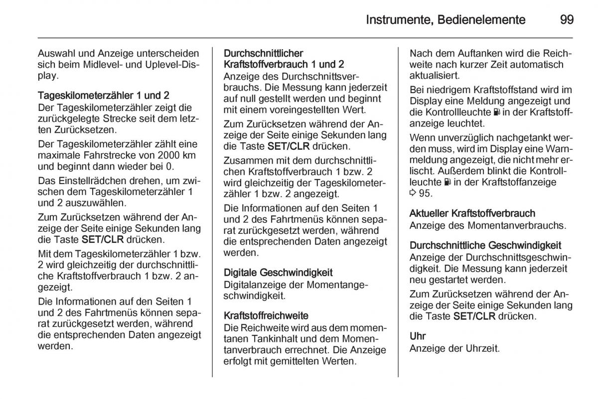 Opel Corsa E Handbuch / page 101