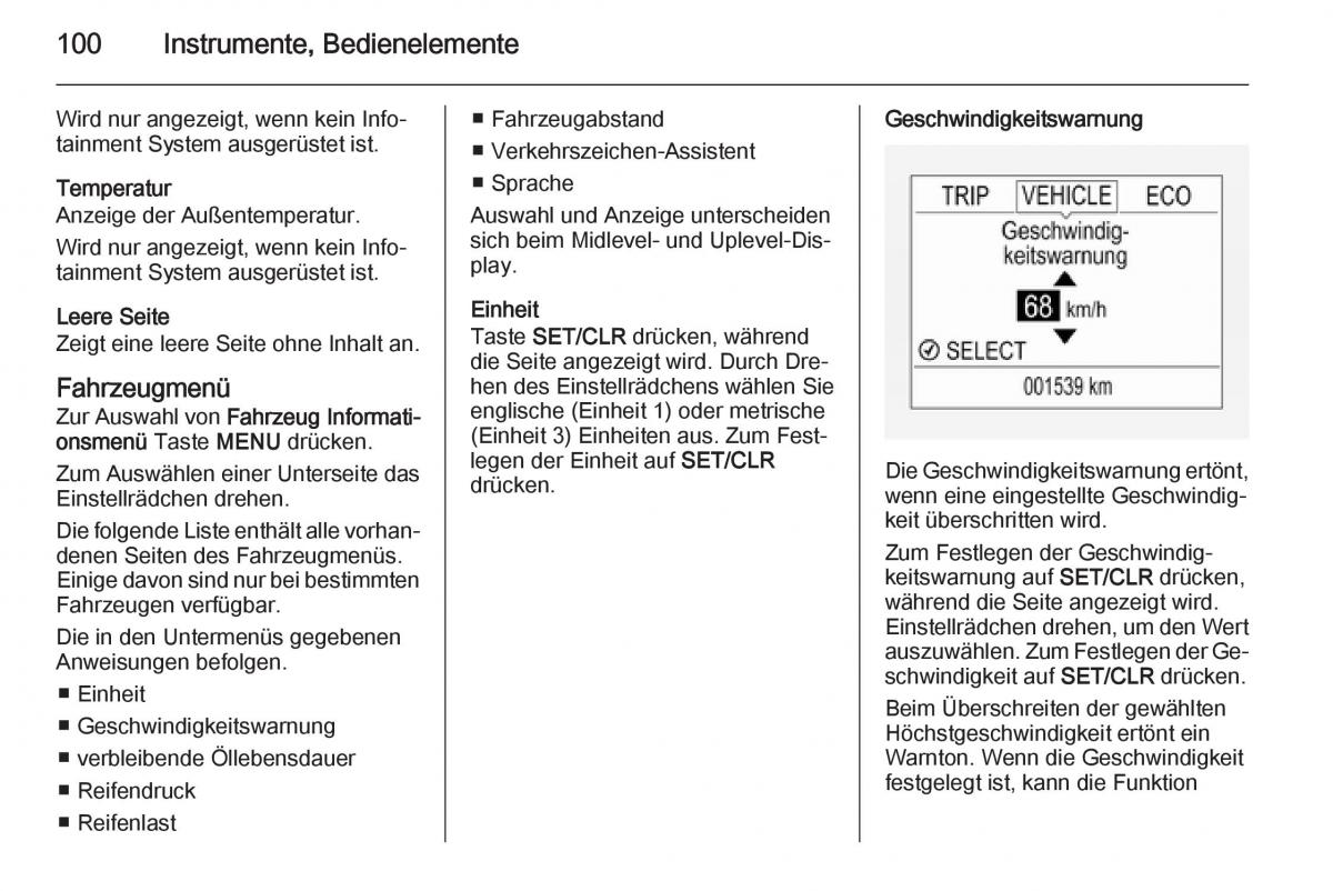 Opel Corsa E Handbuch / page 102