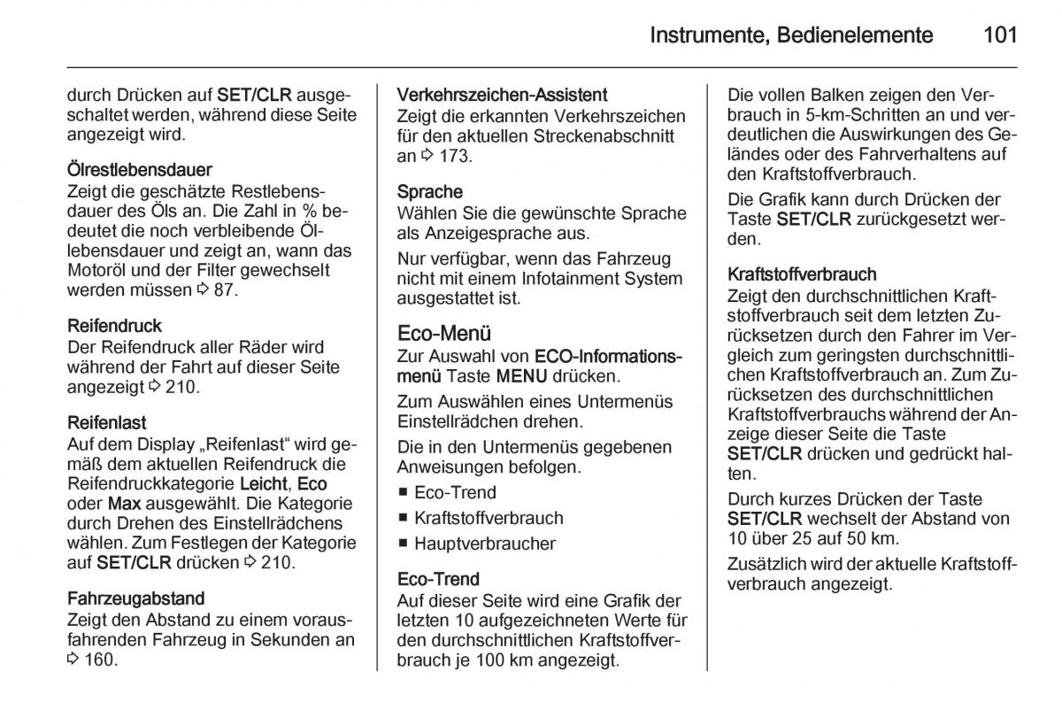 Opel Corsa E Handbuch / page 103