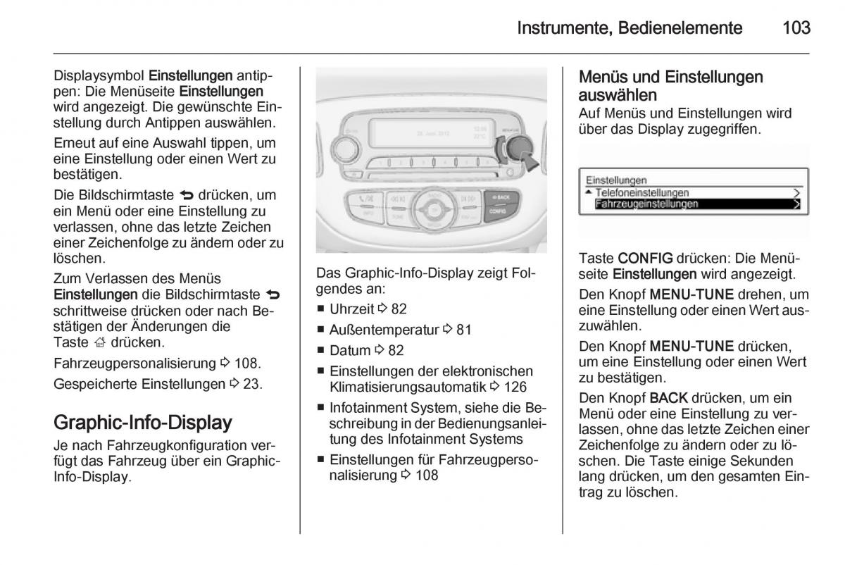 Opel Corsa E Handbuch / page 105