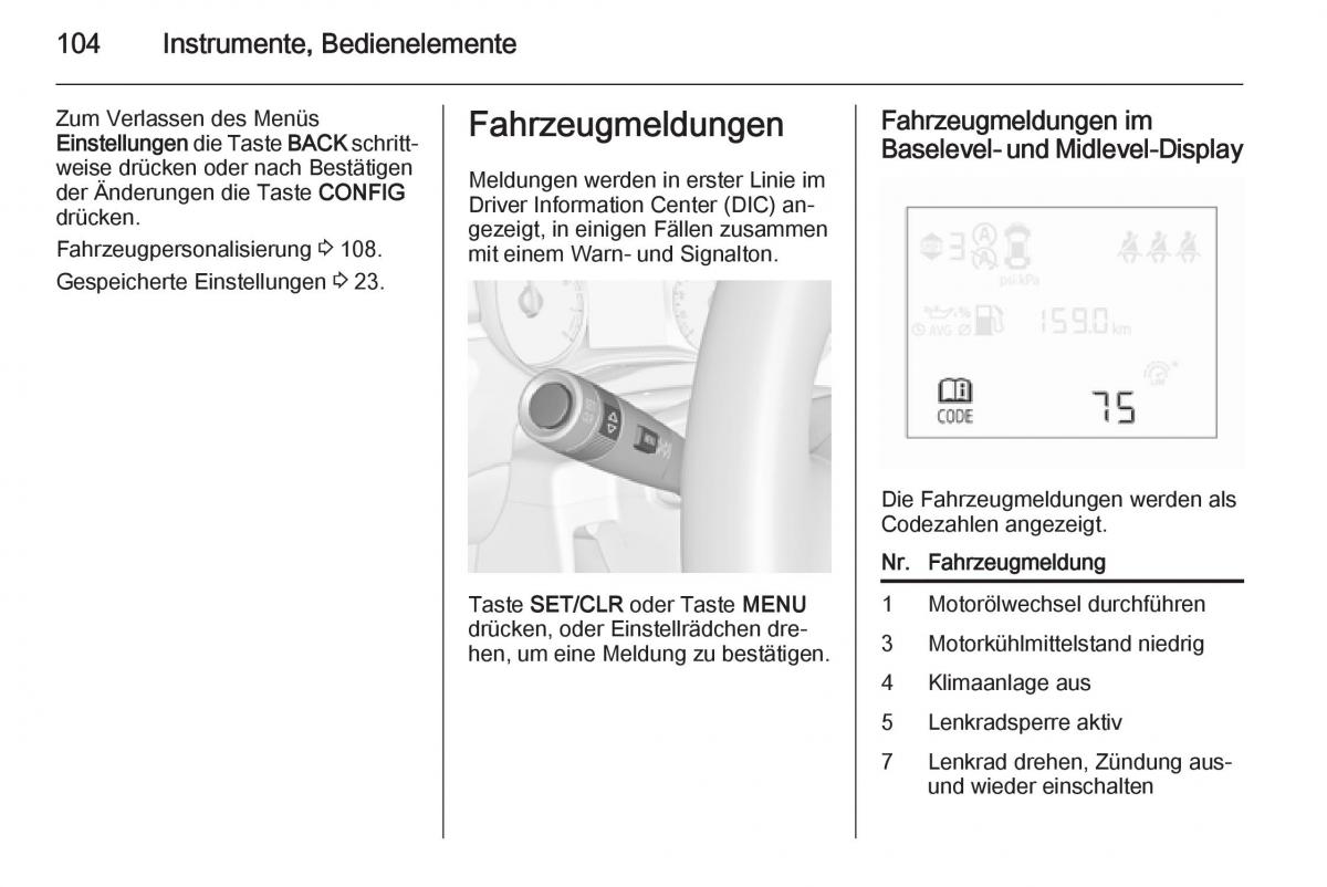 Opel Corsa E Handbuch / page 106