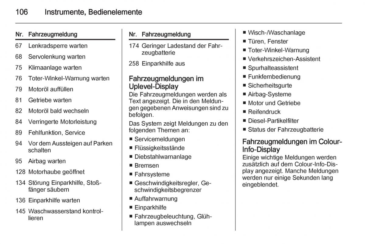 Opel Corsa E Handbuch / page 108