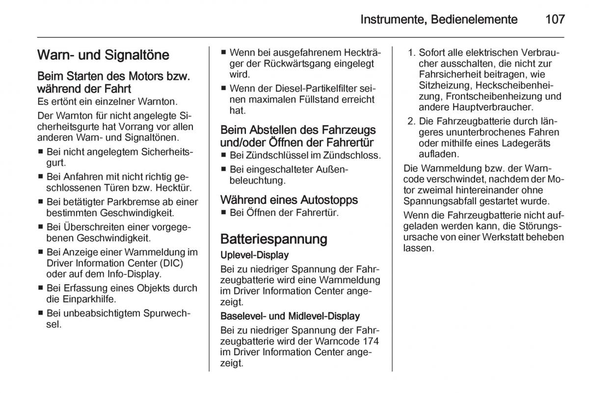 Opel Corsa E Handbuch / page 109