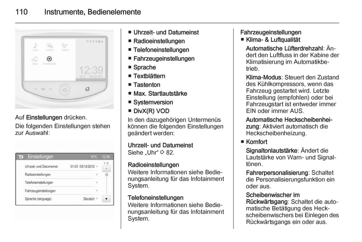 Opel Corsa E Handbuch / page 112