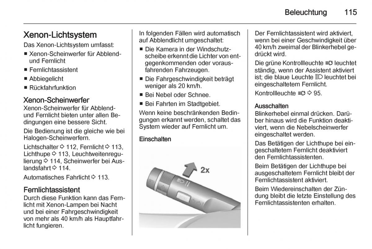 Opel Corsa E Handbuch / page 117