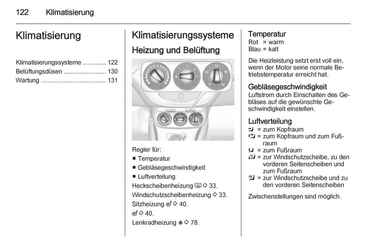 Opel Corsa E Handbuch / page 124