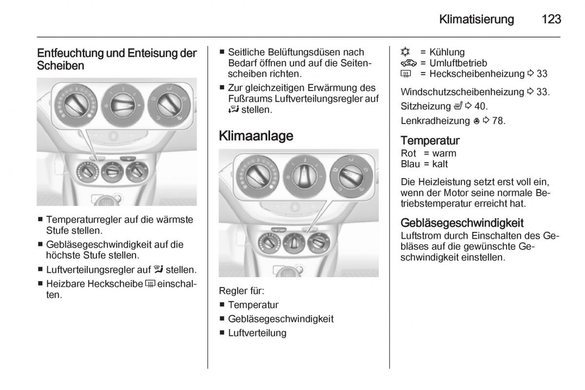 Opel Corsa E Handbuch / page 125