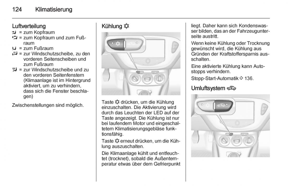 Opel Corsa E Handbuch / page 126