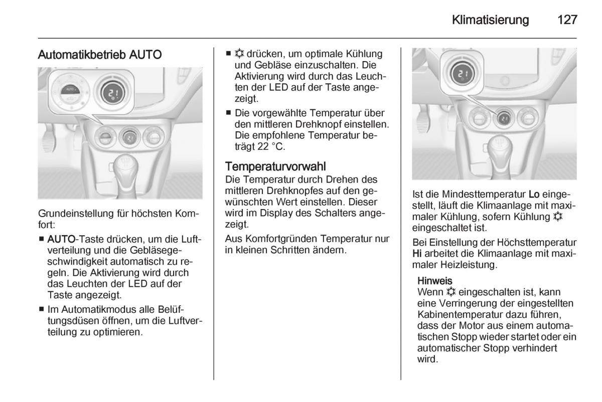 Opel Corsa E Handbuch / page 129