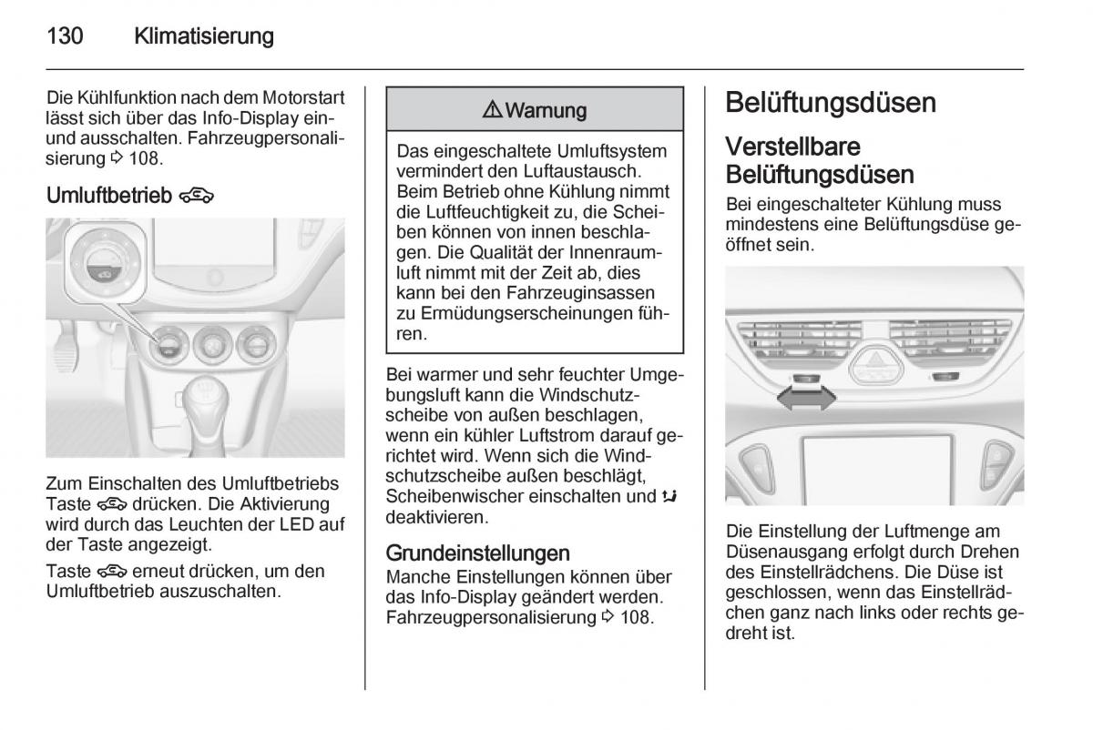 Opel Corsa E Handbuch / page 132