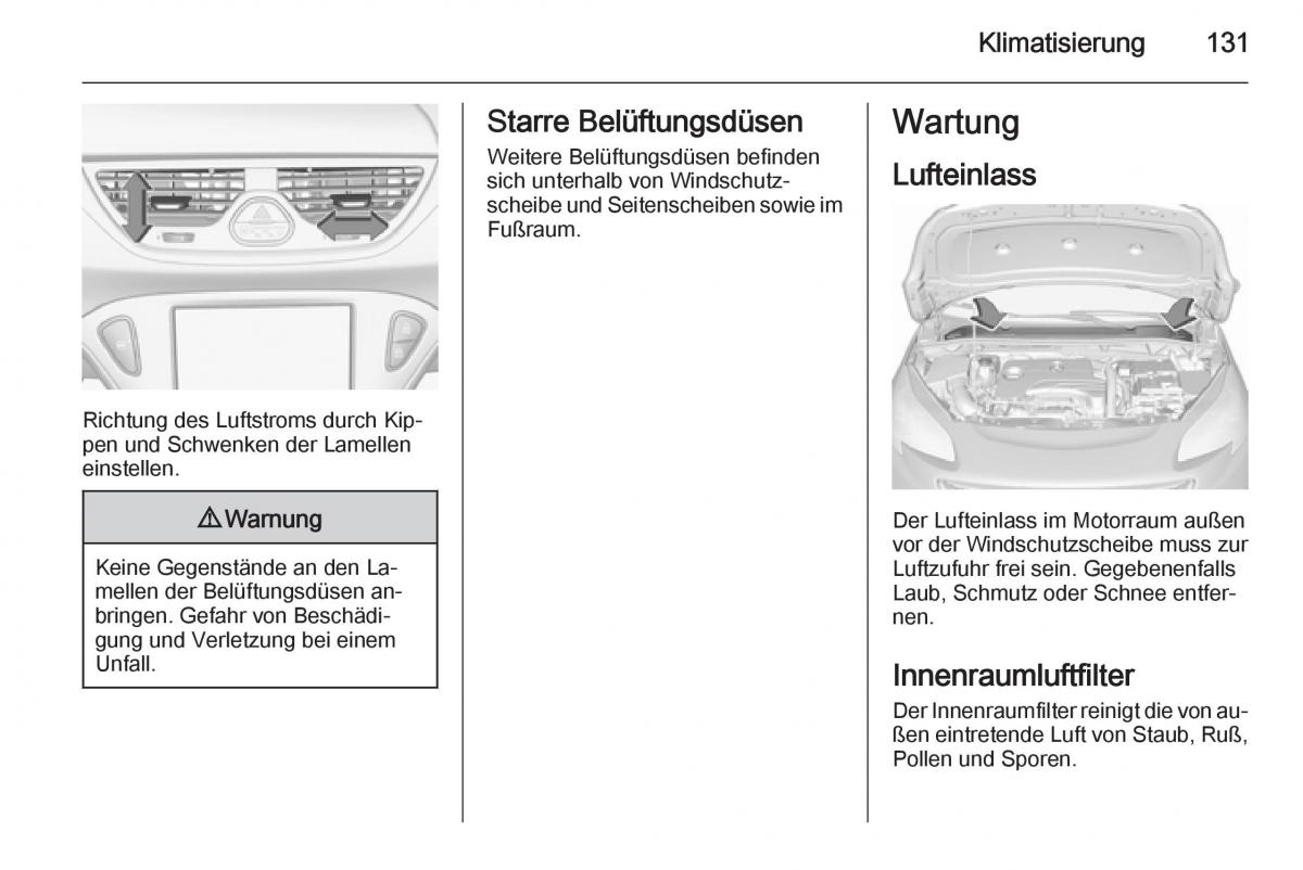 Opel Corsa E Handbuch / page 133