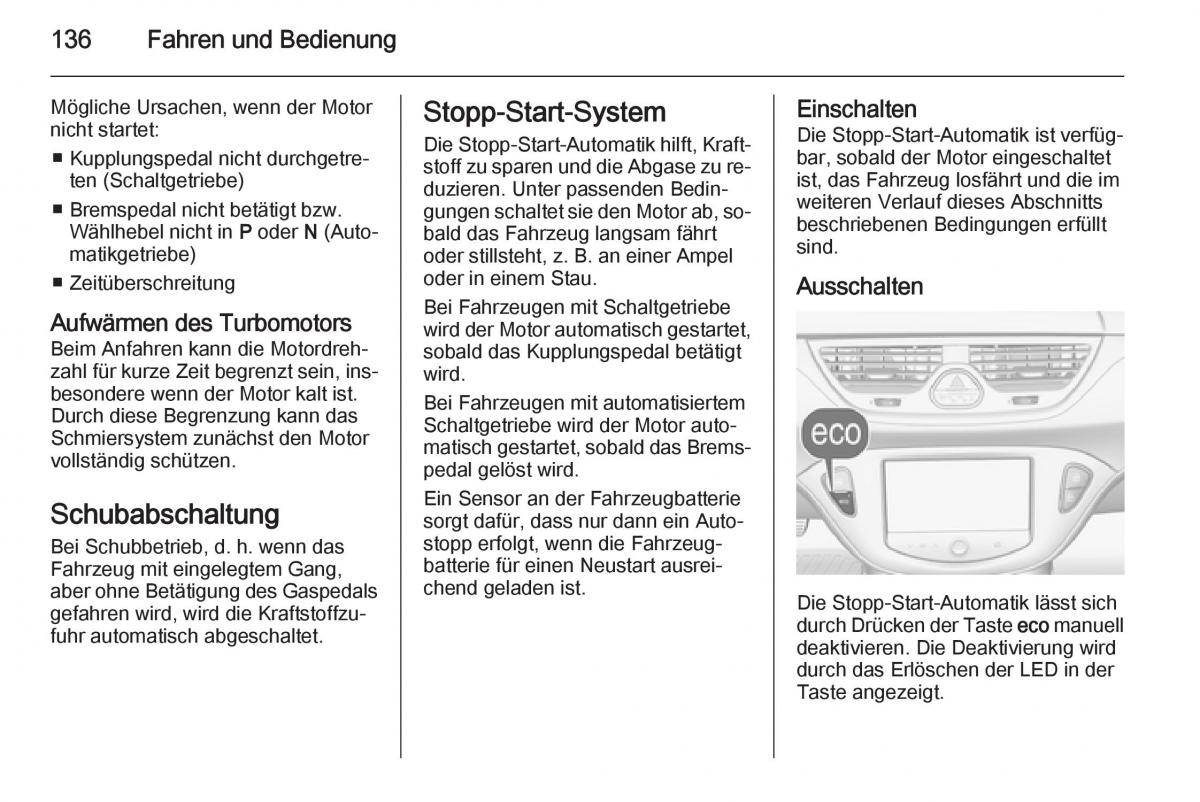 Opel Corsa E Handbuch / page 138