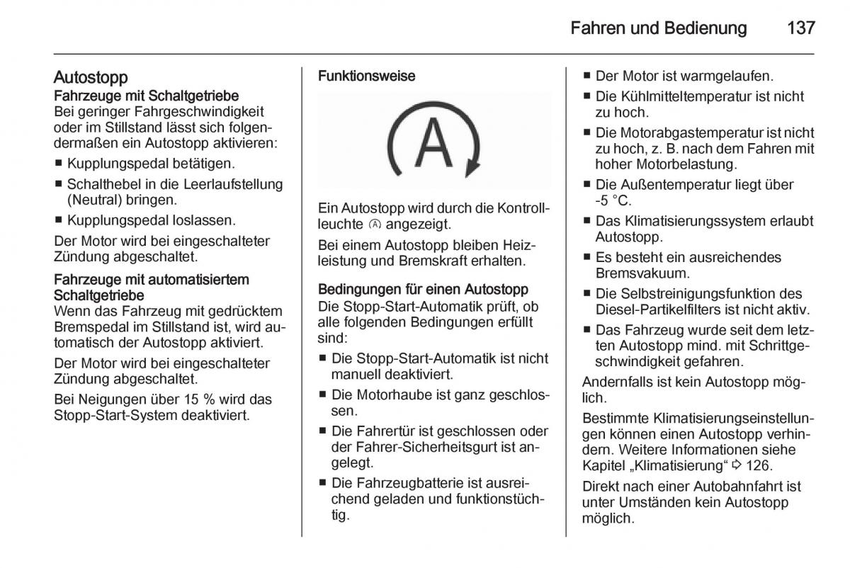 Opel Corsa E Handbuch / page 139