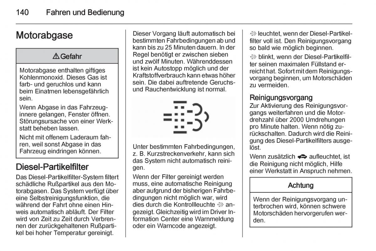 Opel Corsa E Handbuch / page 142