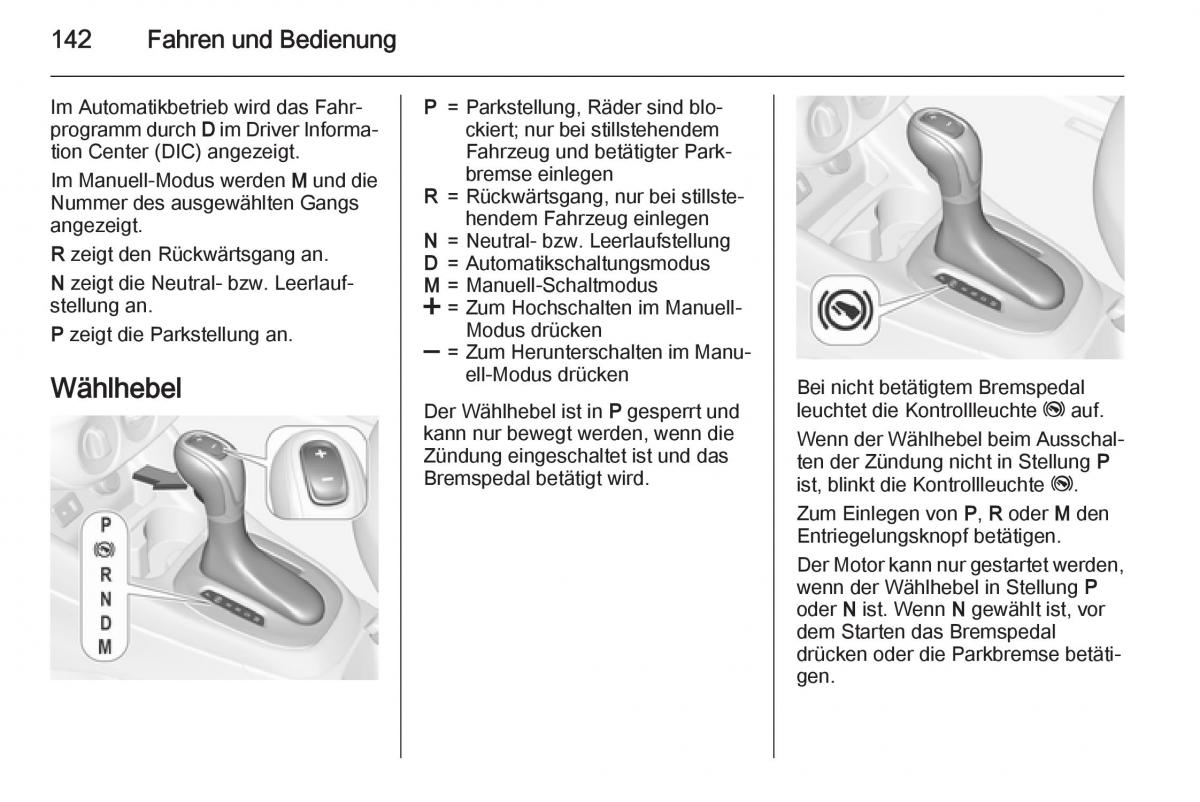 Opel Corsa E Handbuch / page 144