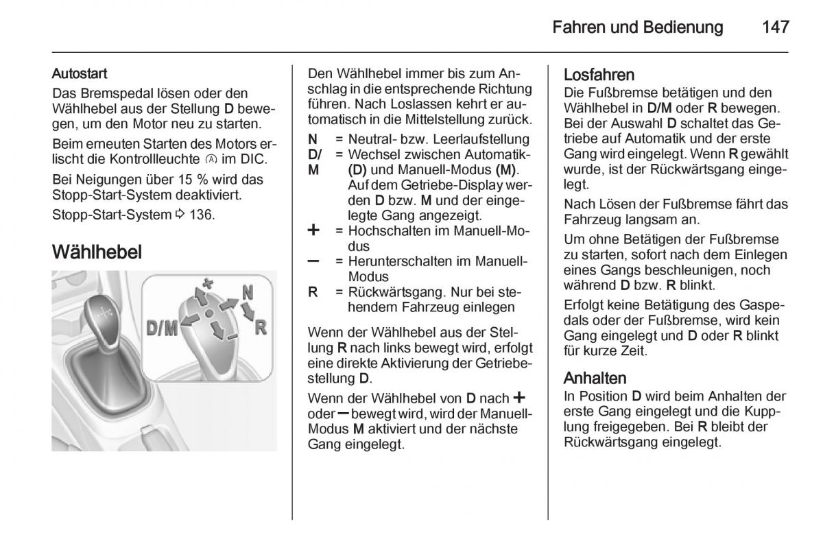 Opel Corsa E Handbuch / page 149