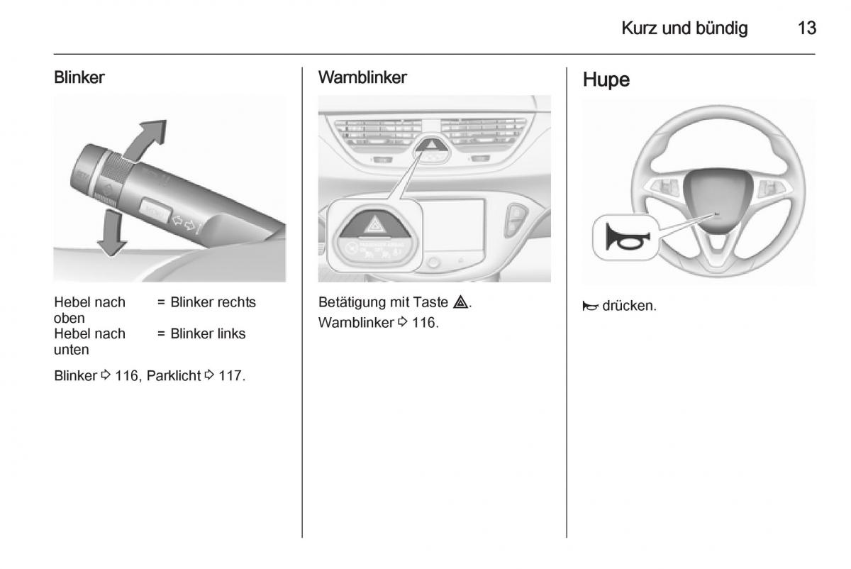 Opel Corsa E Handbuch / page 15