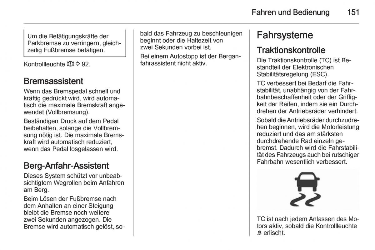 Opel Corsa E Handbuch / page 153