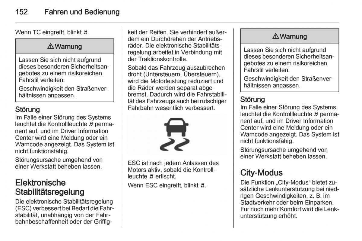 Opel Corsa E Handbuch / page 154