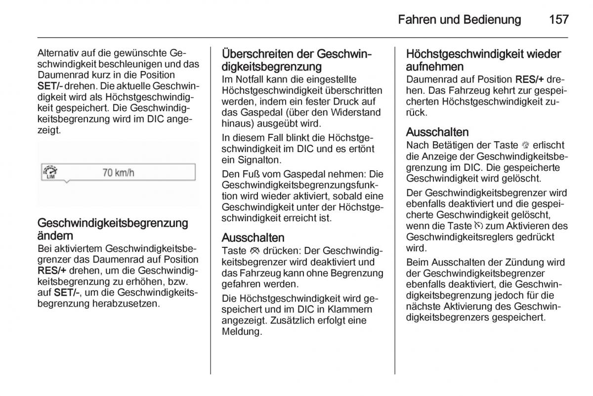 Opel Corsa E Handbuch / page 159