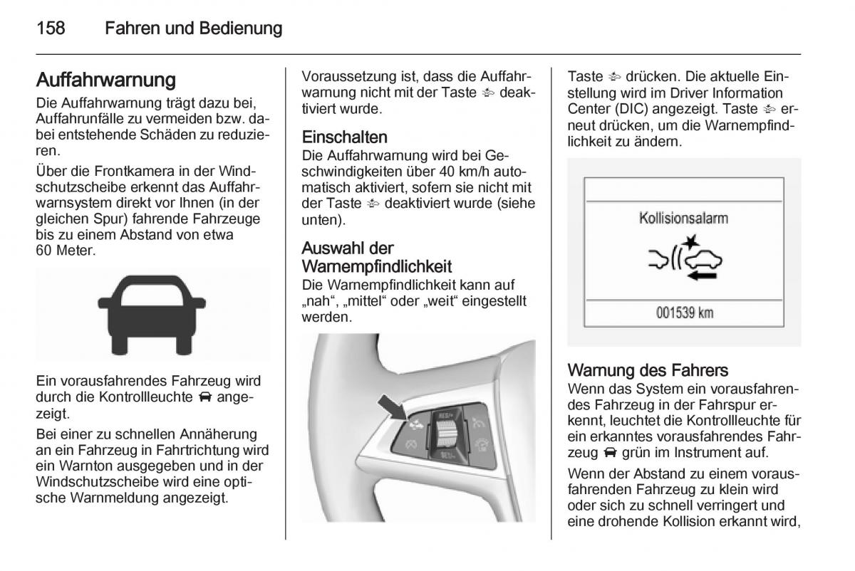 Opel Corsa E Handbuch / page 160