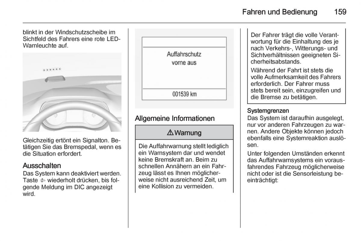 Opel Corsa E Handbuch / page 161