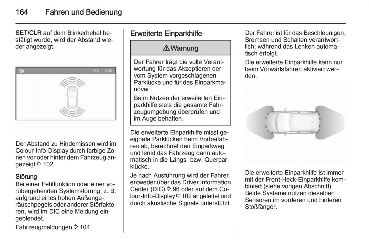 Opel Corsa E Handbuch / page 166