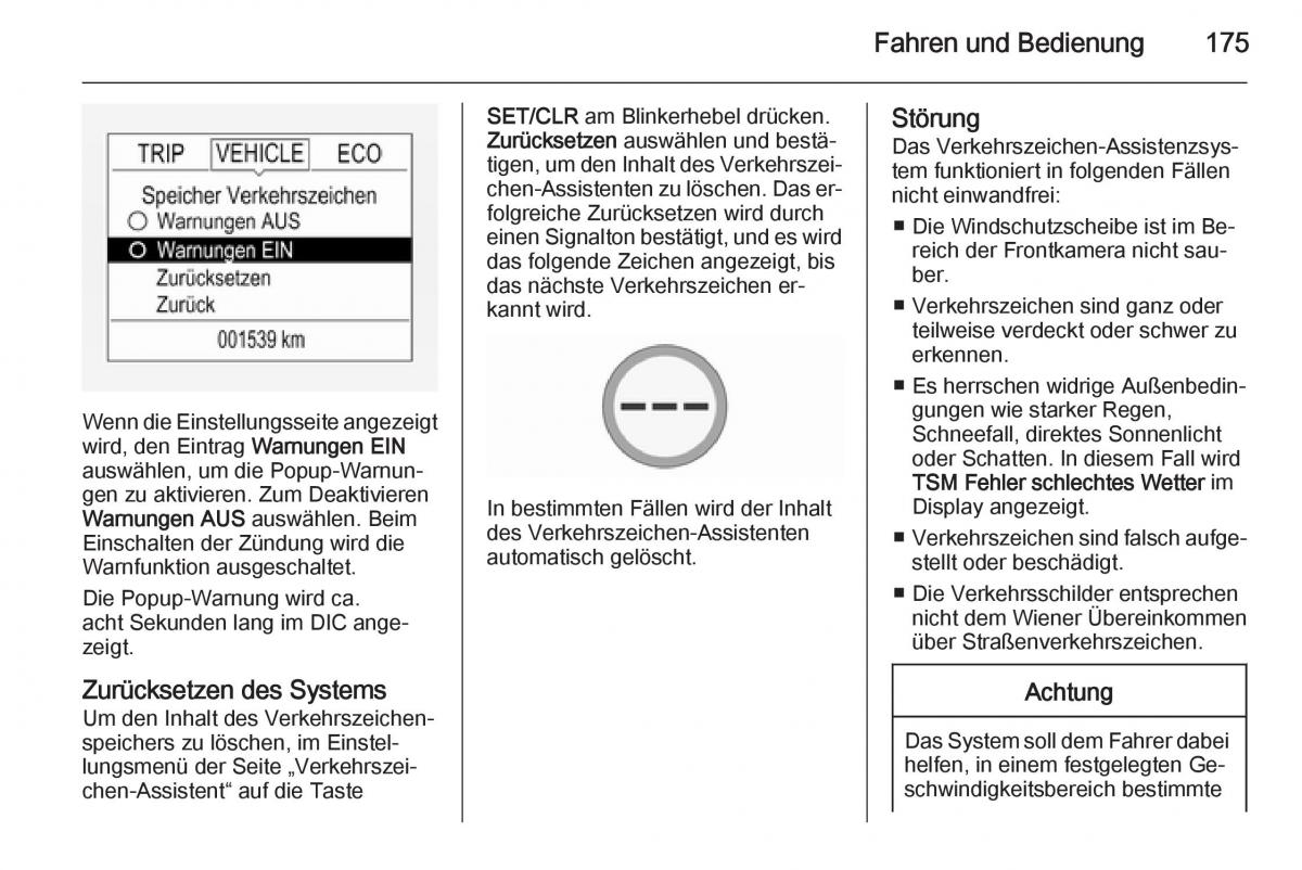 Opel Corsa E Handbuch / page 177