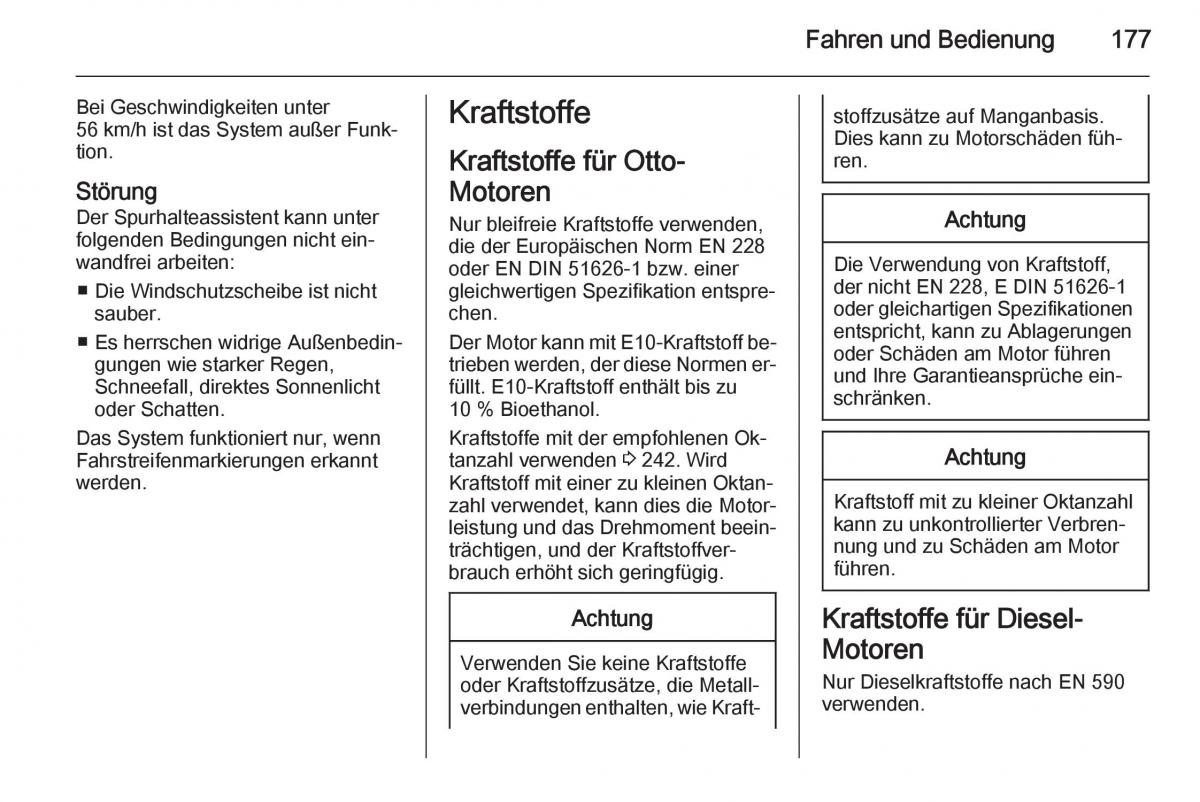 Opel Corsa E Handbuch / page 179