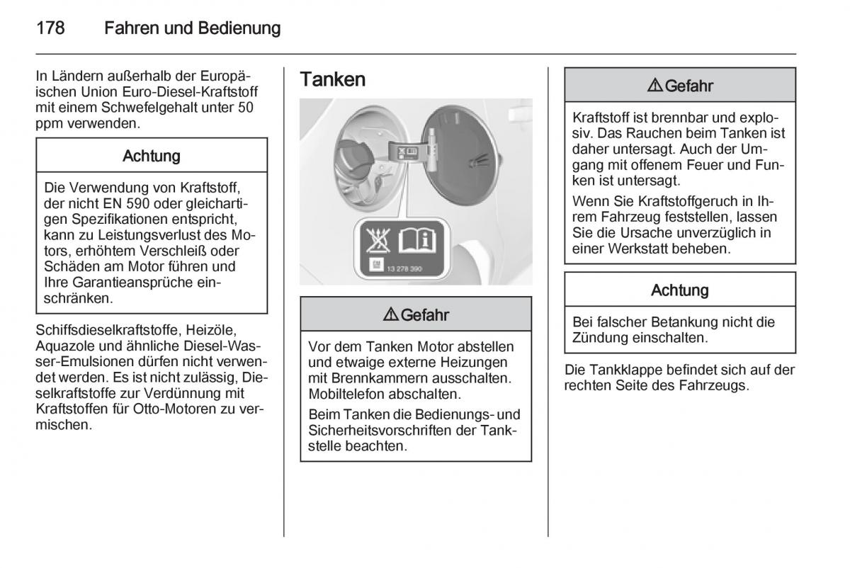 Opel Corsa E Handbuch / page 180