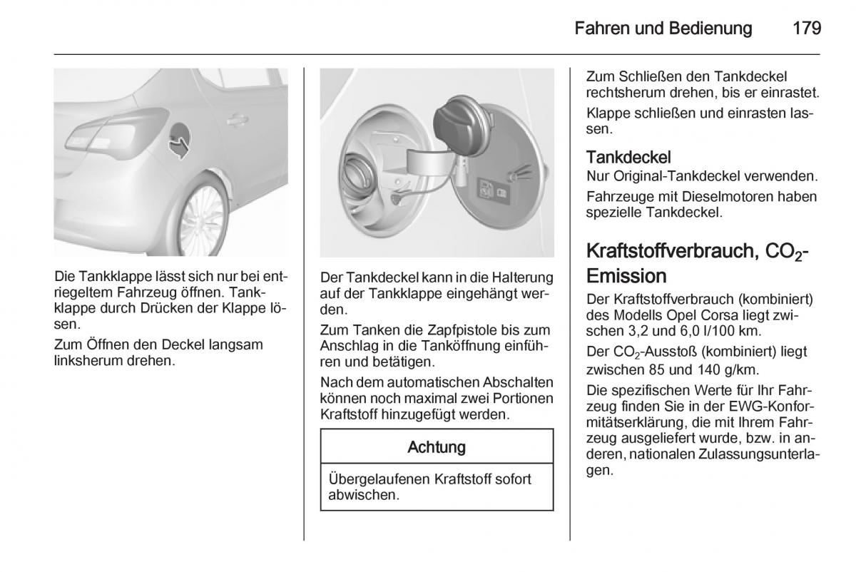 Opel Corsa E Handbuch / page 181