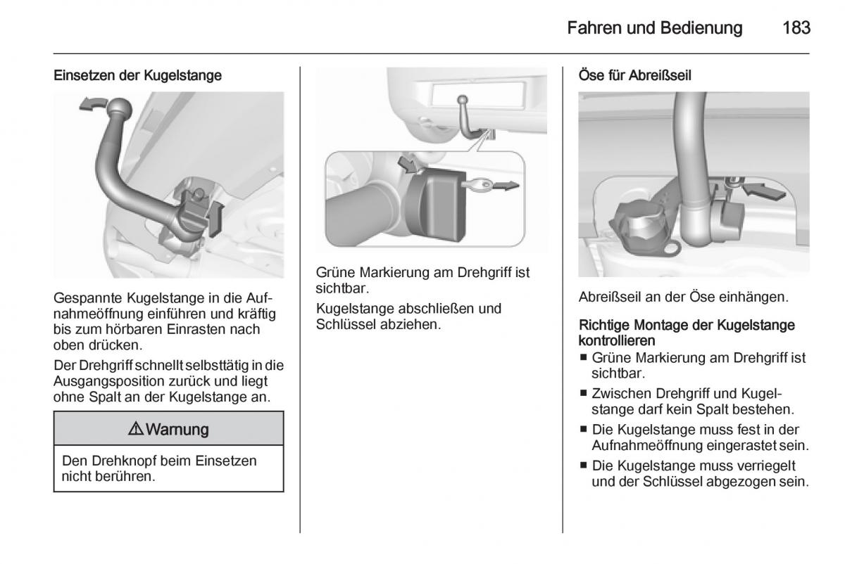 Opel Corsa E Handbuch / page 185