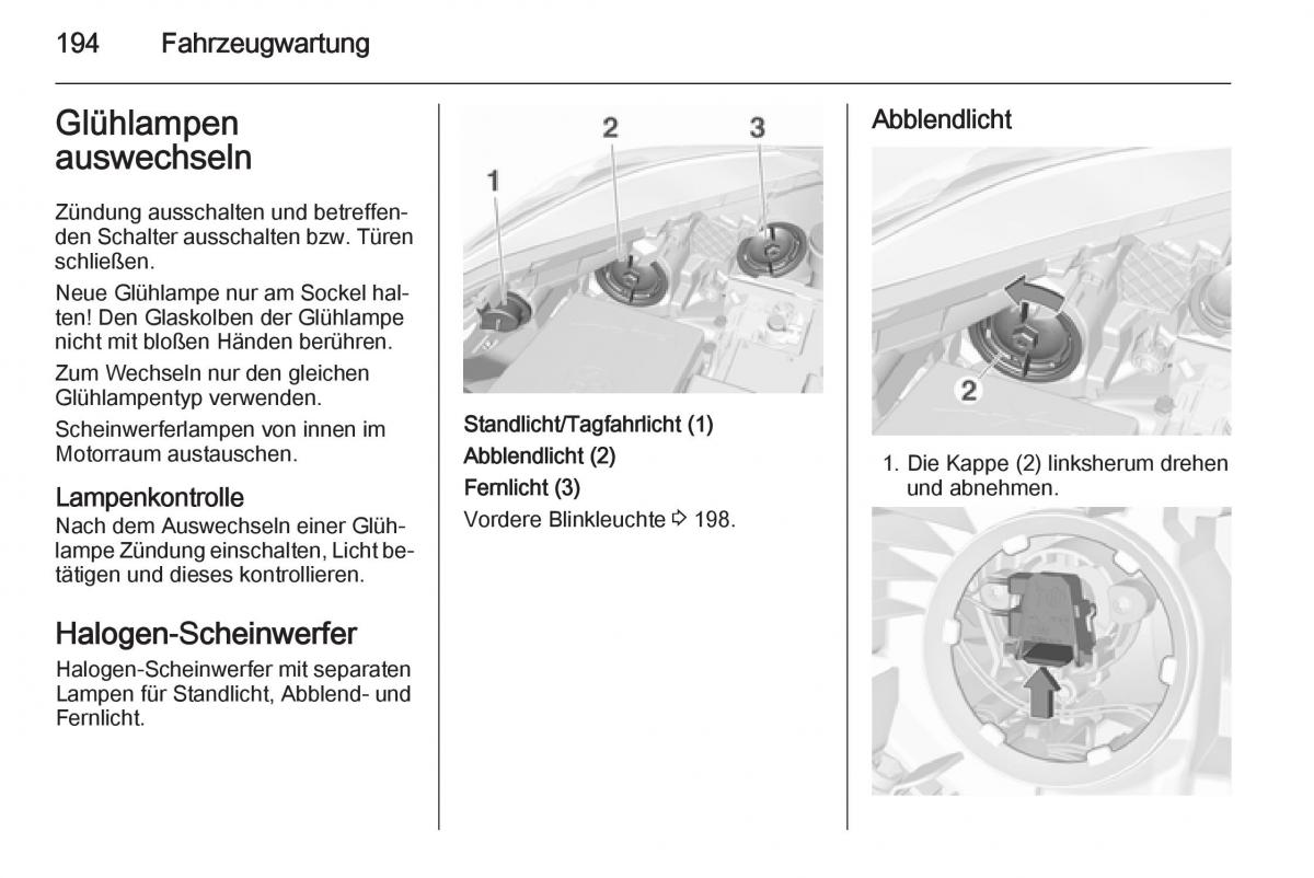 Opel Corsa E Handbuch / page 196