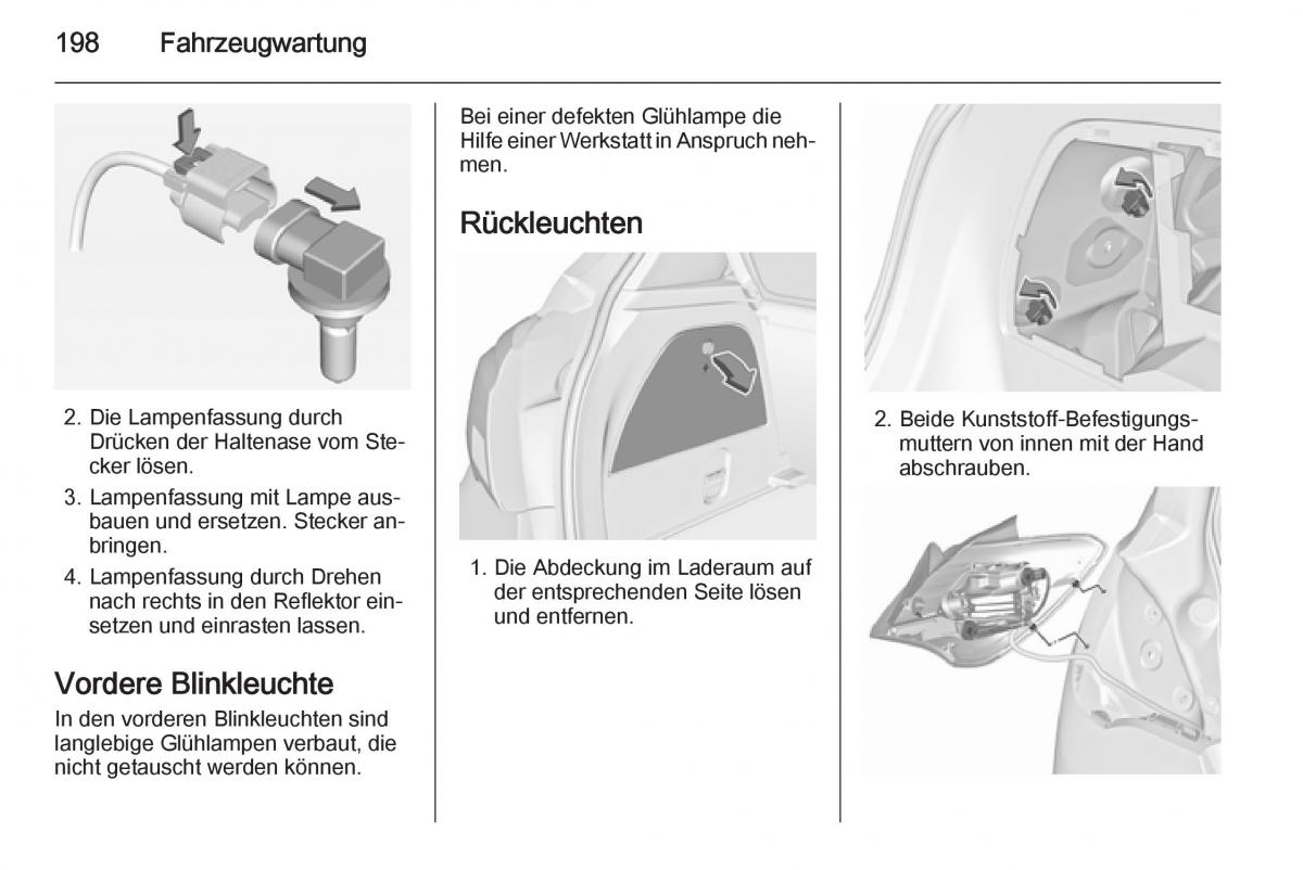 Opel Corsa E Handbuch / page 200