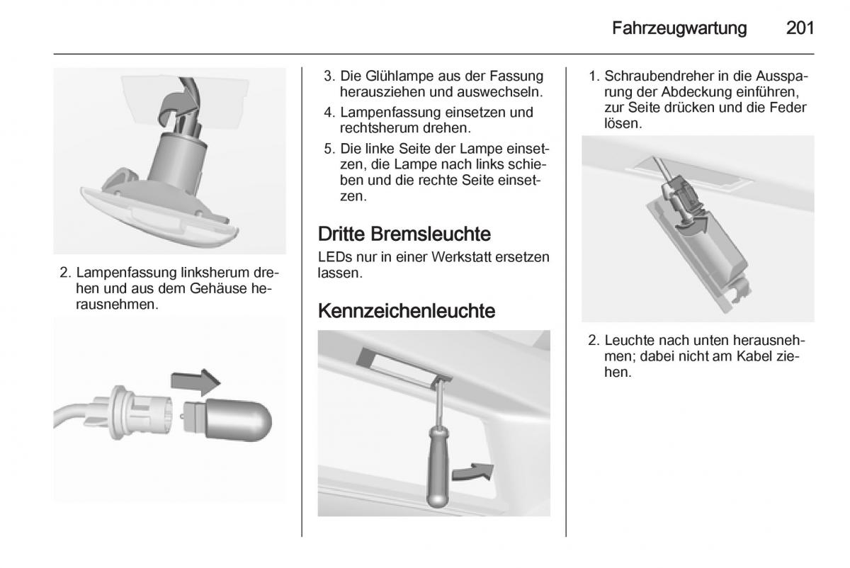 Opel Corsa E Handbuch / page 203