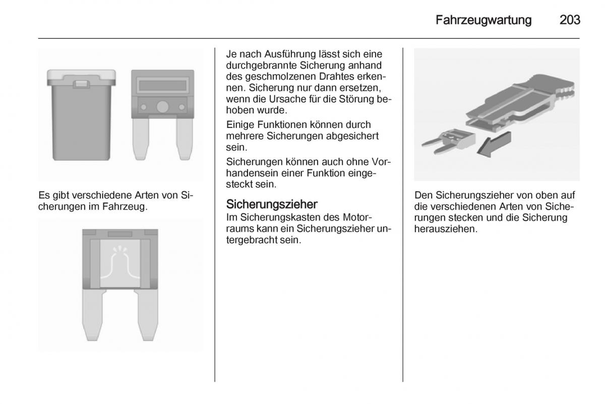 Opel Corsa E Handbuch / page 205